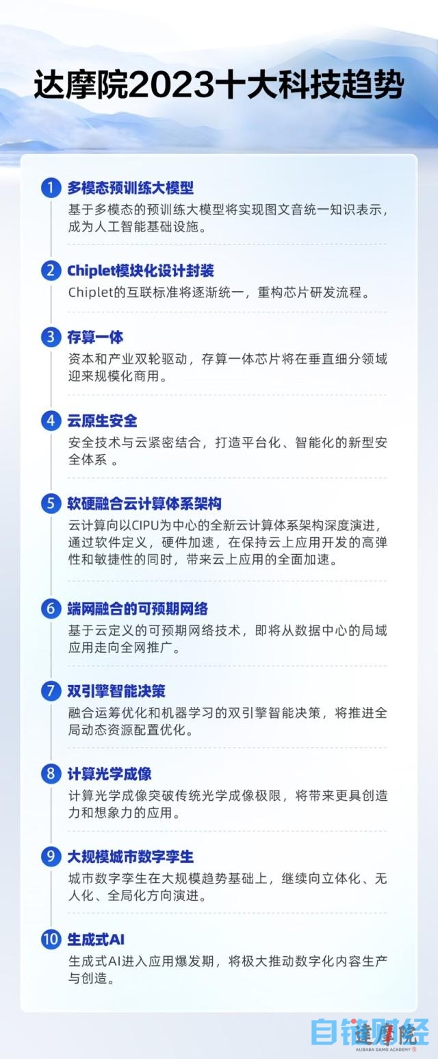 达摩院2023十大科技趋势发布，生成式AI将进入应用爆发期