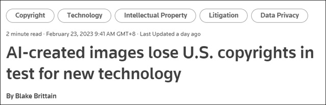 文本提示不算创作，美国版权局裁定：AI制作图片不受版权保护